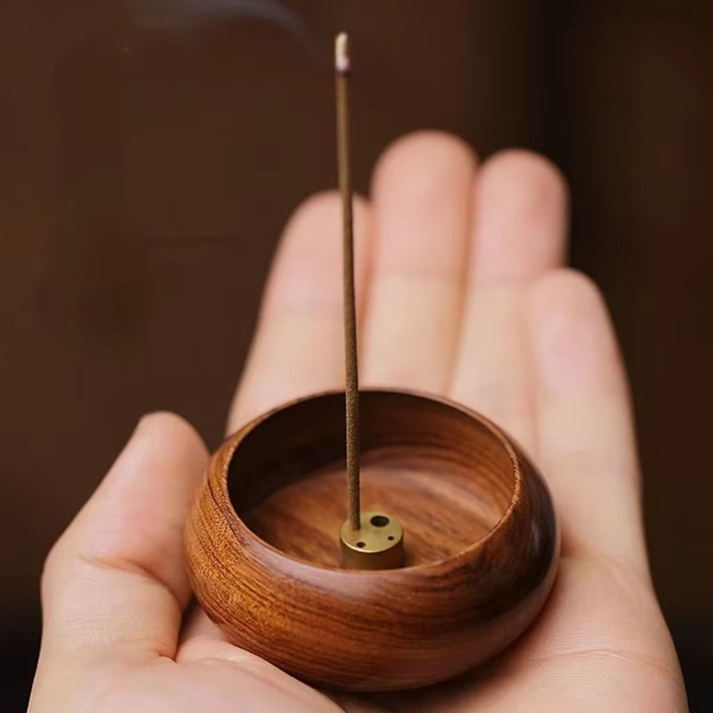 Home Fragrance Miniso - Wooden Mini Incense Holder 4 Holes
