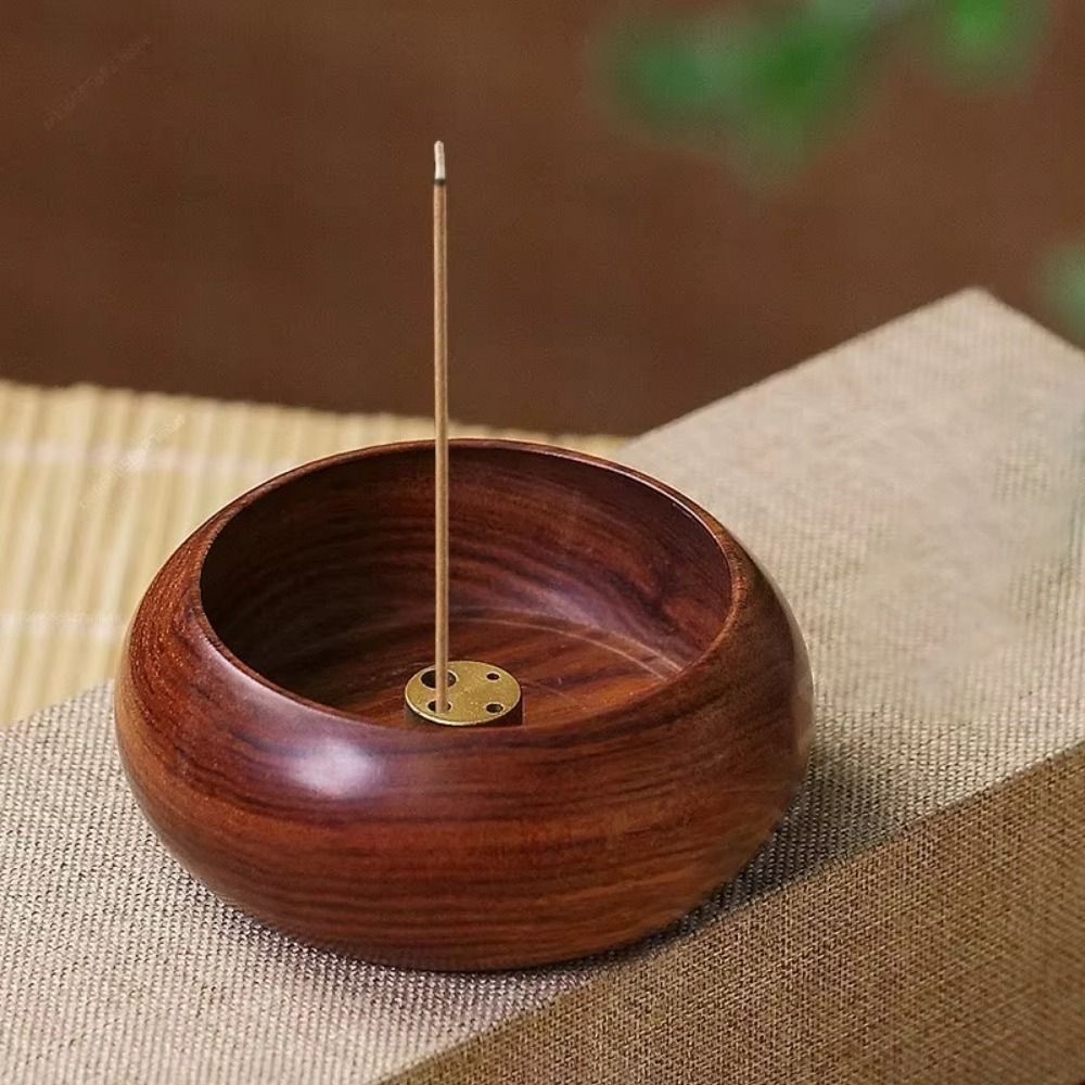 Home Fragrance Miniso - Wooden Mini Incense Holder Bowl Type