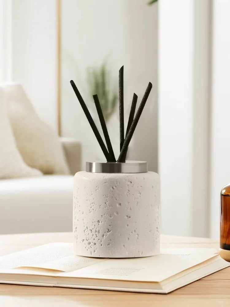 Home Fragrance Set Gift - Natural Marble Aroma Diffuser Bottle, Essential