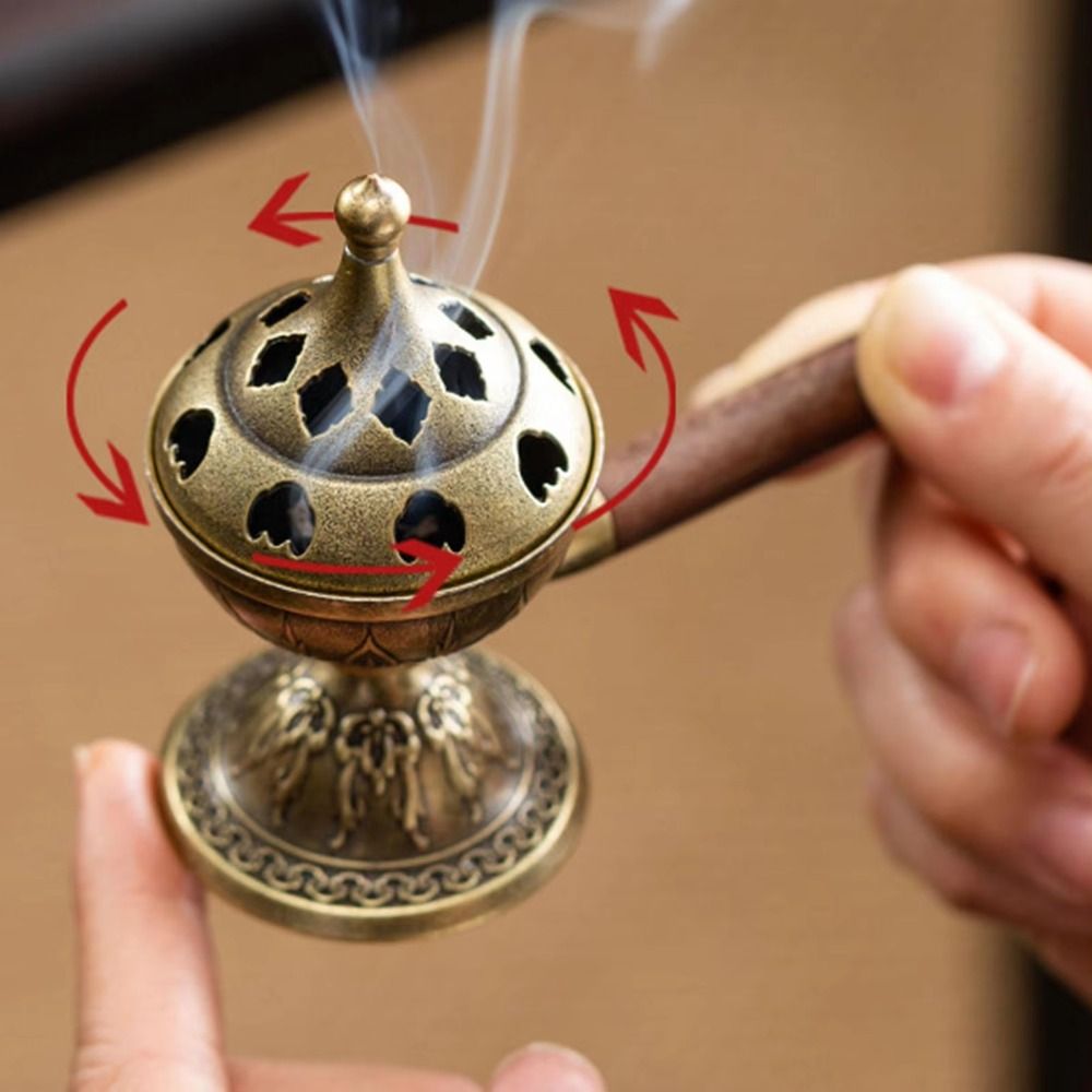 Home Fragrance Miniso - Vintage Alloy Sandalwood Incense Burner Elephant