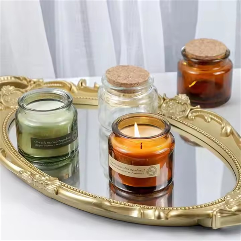 Amber Jar Candle - 60pcs DIY Candle Glass Cups with
