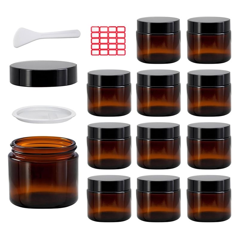 Amber Jar Candle - For Homemade Cosmetics, Balms, Candles, Butter-