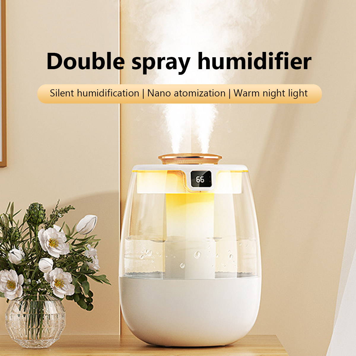 Home Fragrance Mist - 1.3L Air Humidifier Double Spray Port