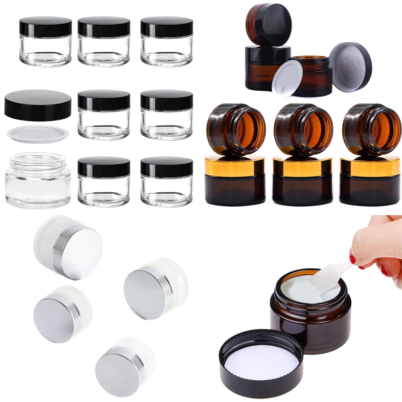 5Pcs 5g-100g Mini Amber Round  - Amber Jar Candle 评论和价格