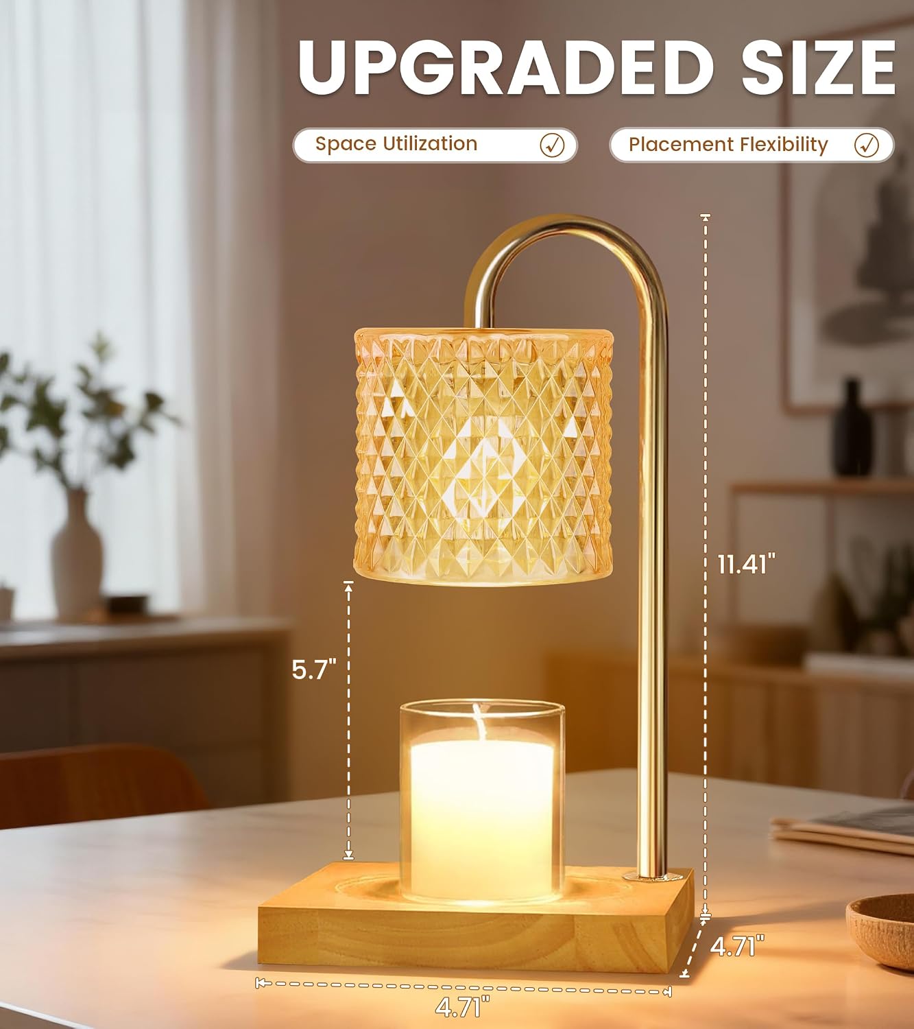 Candle warmer with timer dimme - Amber Jar Candle 评论和价格