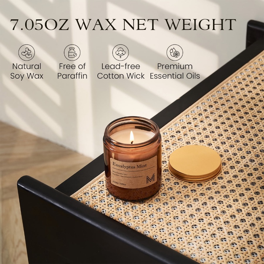 Eucalyptus Mint Candles for Ho - Amber Jar Candle 评论和价格