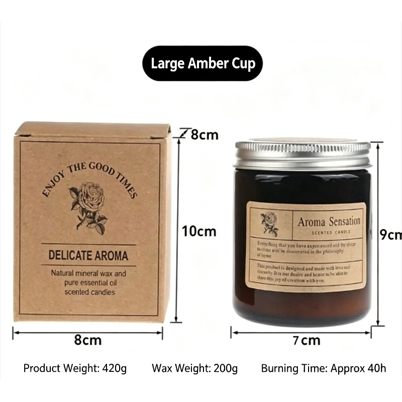 Amber Jar Soy Wax Scented Cand - Amber Jar Candle 评论和价格