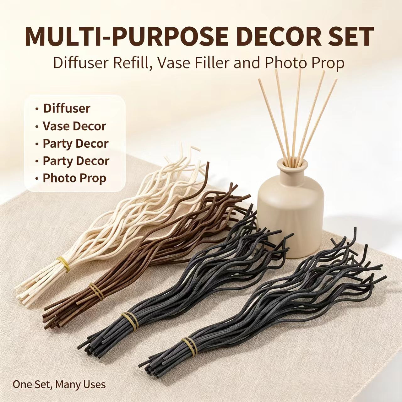 20Pcs Long Wavy Rattan Reed Di - Home Fragrance M&S Disinfectant Hack 评论和价格
