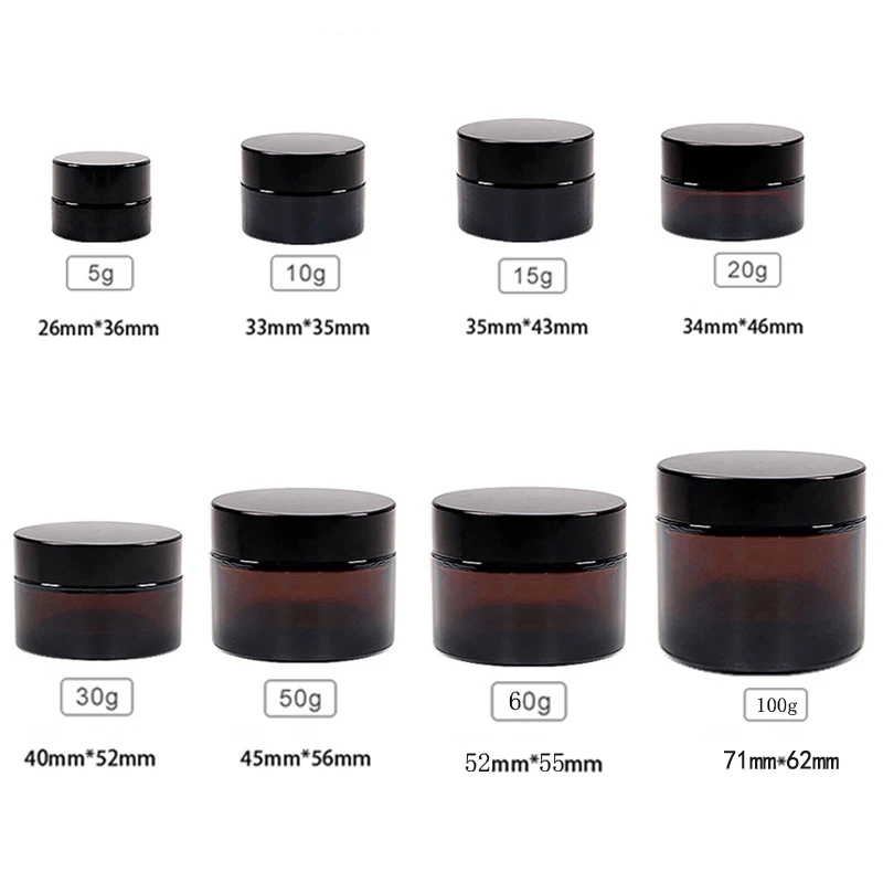 5Pcs 5g-100g Amber Empty Glass - Amber Jar Candle 评论和价格