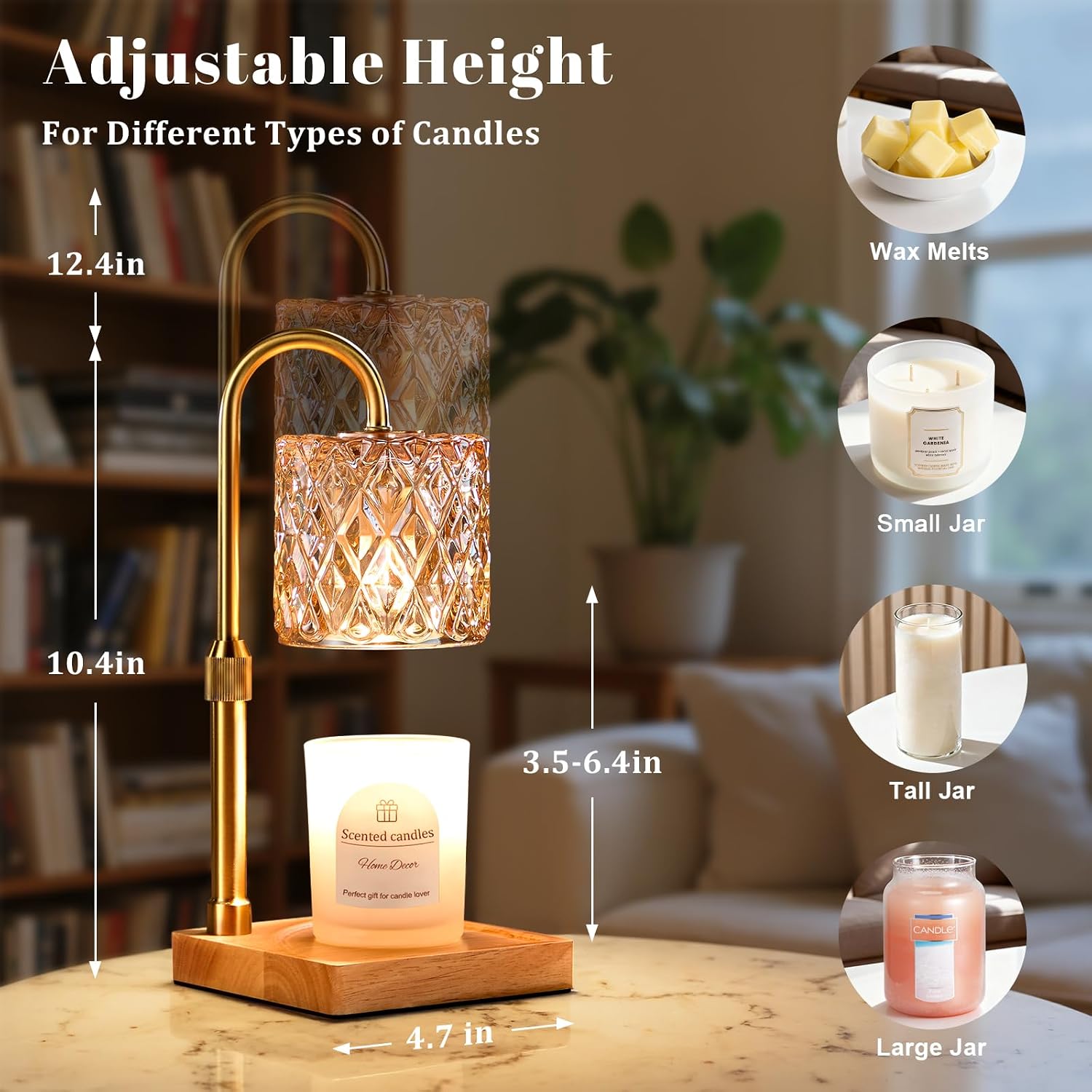 Candle Warmer Lamp with Timer  - Amber Jar Candle 评论和价格