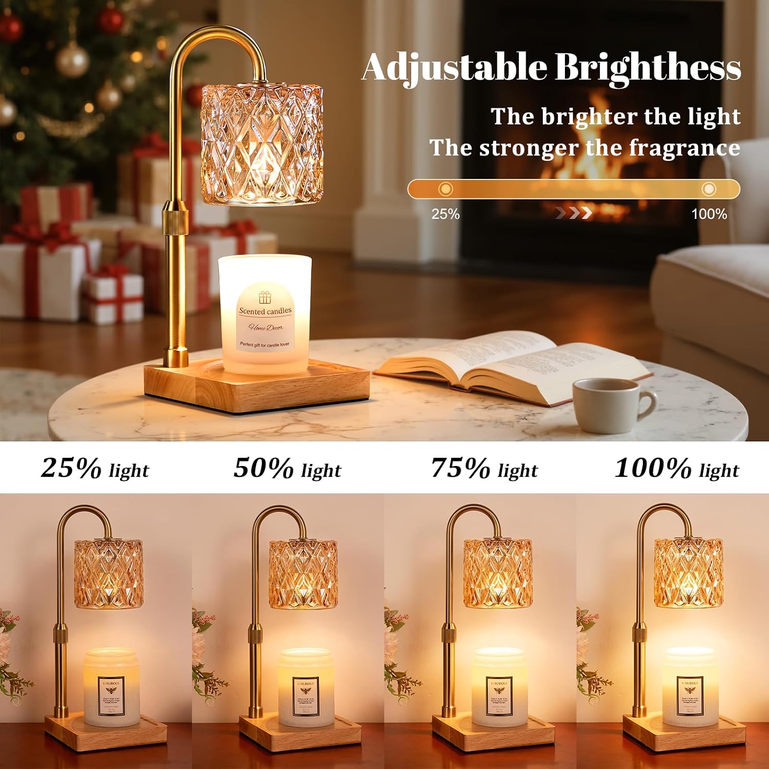 Candle Warmer Lamp with Timer  - Amber Jar Candle 评论和价格