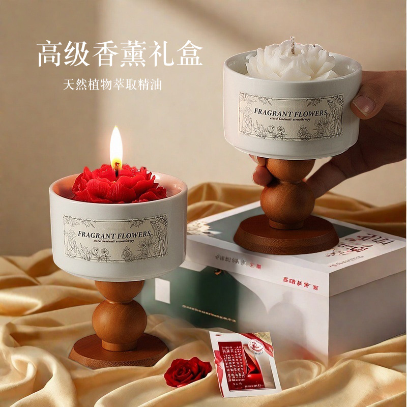 High-end Camellia Scented Cand - Home Fragrance Set Gift 评论和价格