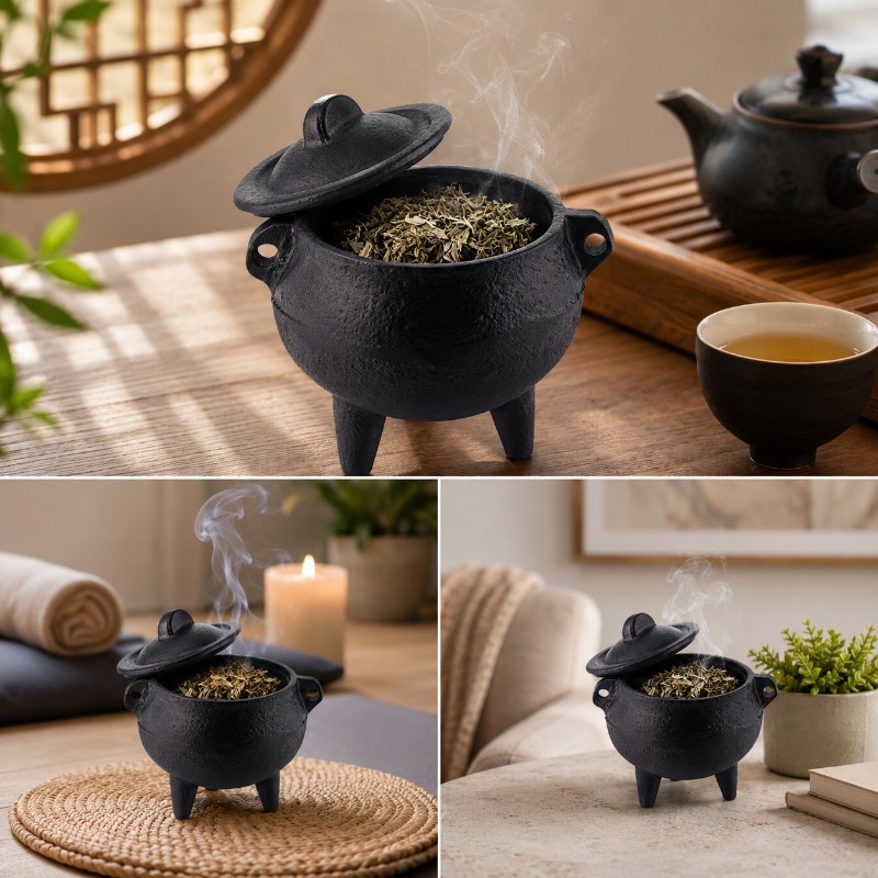 Retro Cast Iron Incense Burner - Home Fragrance Miniso 评论和价格