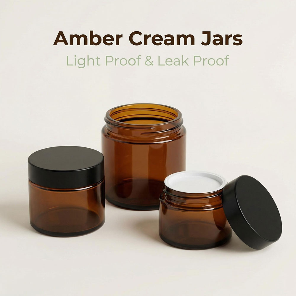 Amber Glass Jar Light Proof Sk - Amber Jar Candle 评论和价格