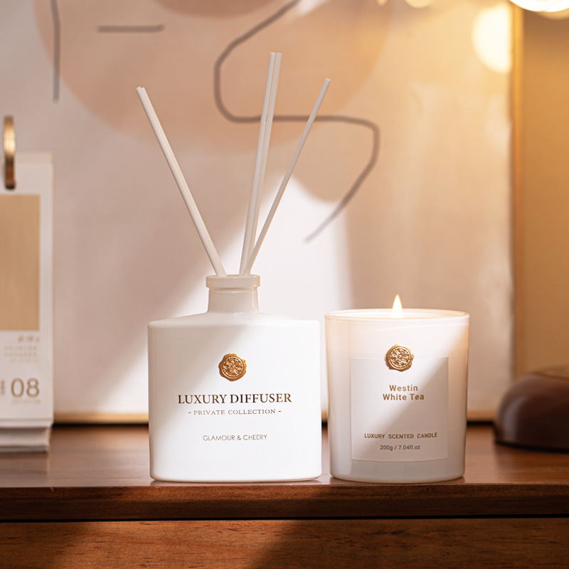 Reed Diffuser & Scented Candle - Home Fragrance Set Gift 评论和价格